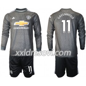 Manchester United Mason Greenwood 11 Drugi Dječji Komplet Dresovi za Nogomet 2020-2021 Dugim Rukavima (+ kratke hlače)